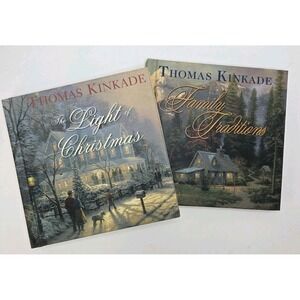 The Light of Christmas & Family Traditions By Thomas Kinkade, Set Of 2